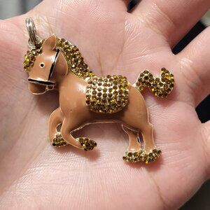 2 x Charm for Necklace or Keychain - Horse